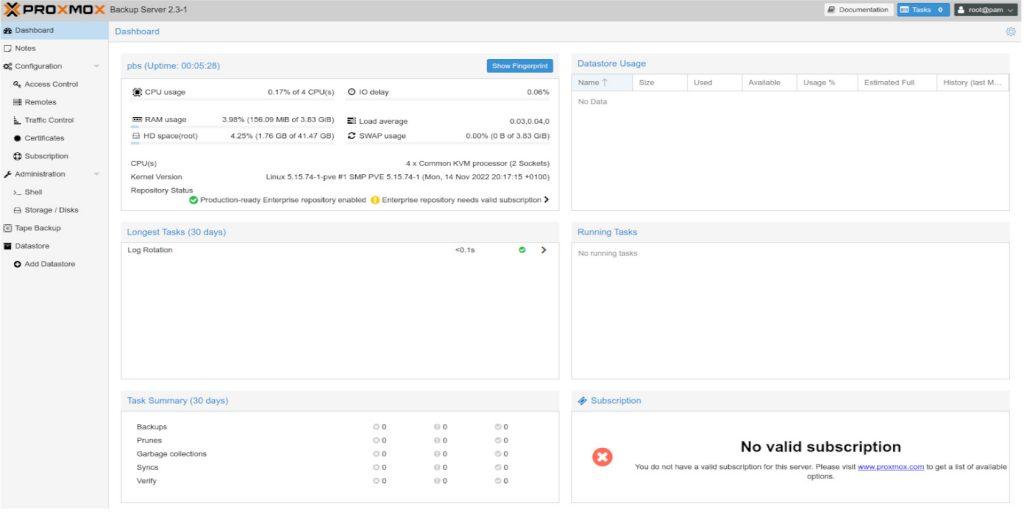 instalación de proxmox backup server 11