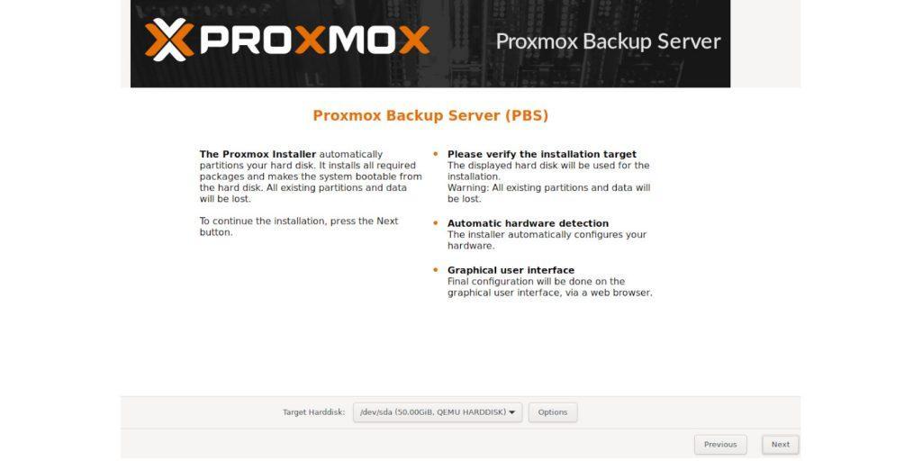 Instalación Proxmox Backup Server 3