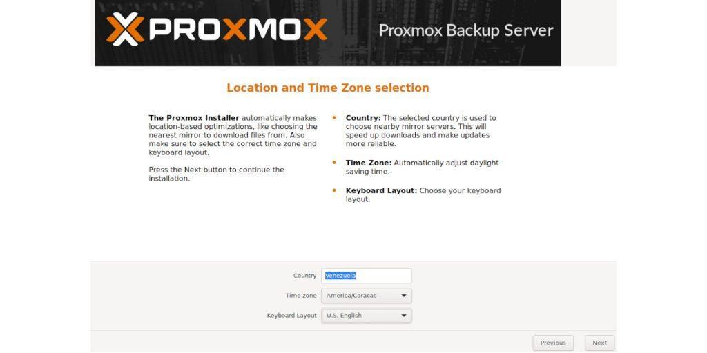 instalación proxmox backup server