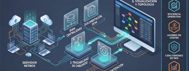 Infografía NetBox IPAM y DCIM para gestión de redes - Servicios Vartech